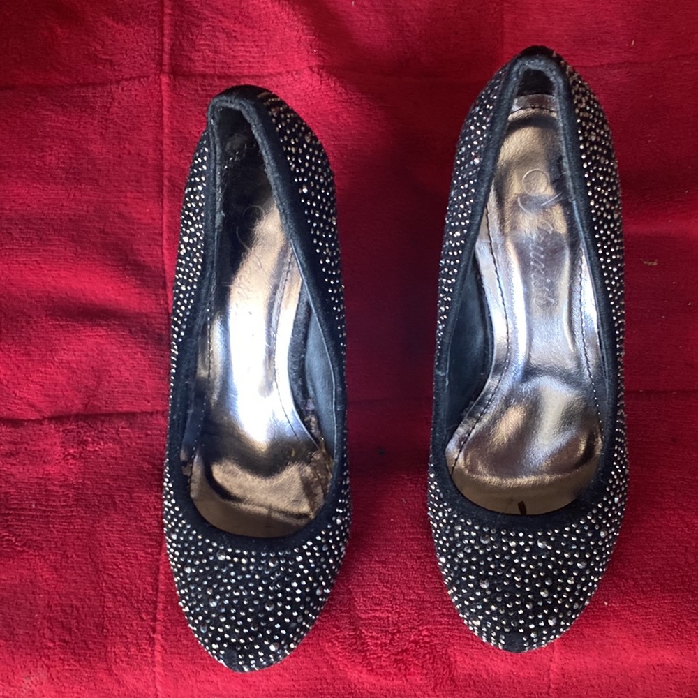 Black studded high heel